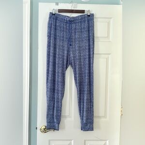 New Directions Navy Patterned Pajama Bottoms Sz L